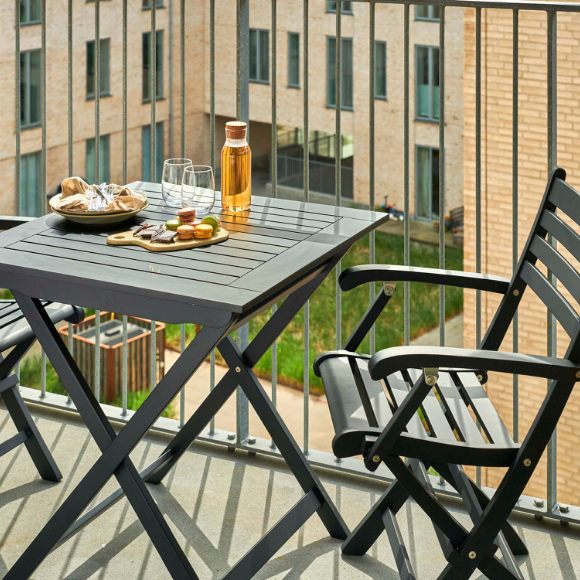 Dales - Spisebord i sort mahogni, foldbar