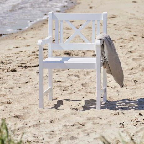 Croix - Havestol i hvid højglans mahogni