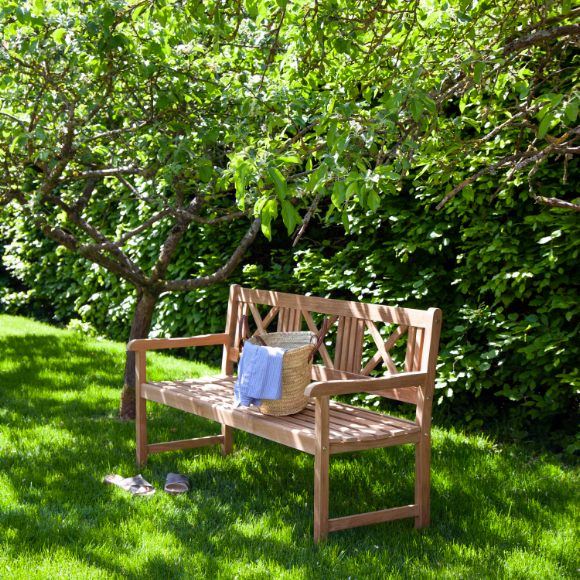 Croix - Havebænk i teaktræ, bredde 150 cm.