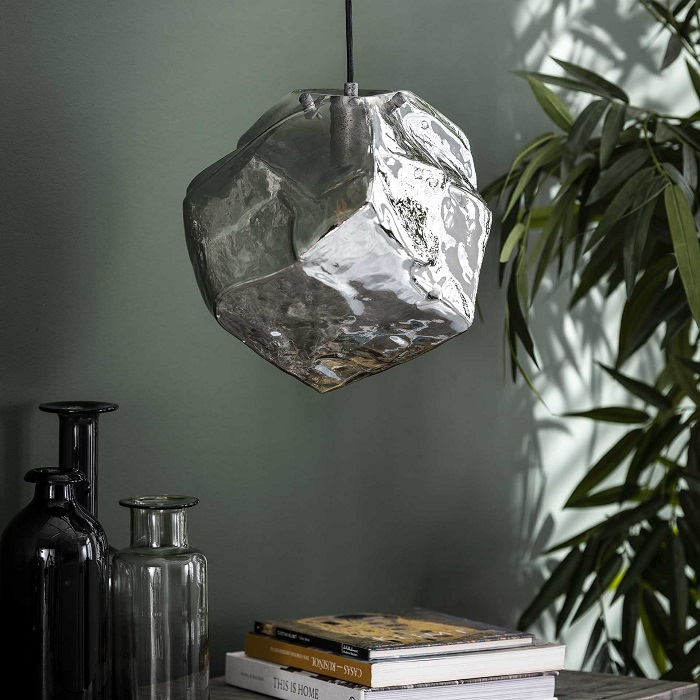 Rock - Loftlampe i forkromet glas Levering med pære(r)