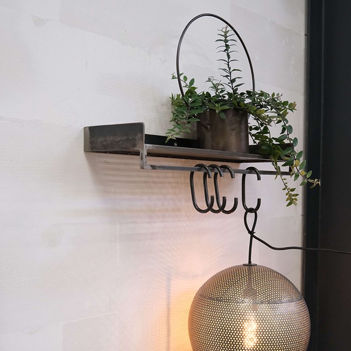 Maze - 2 patinerede jernhylder, model small