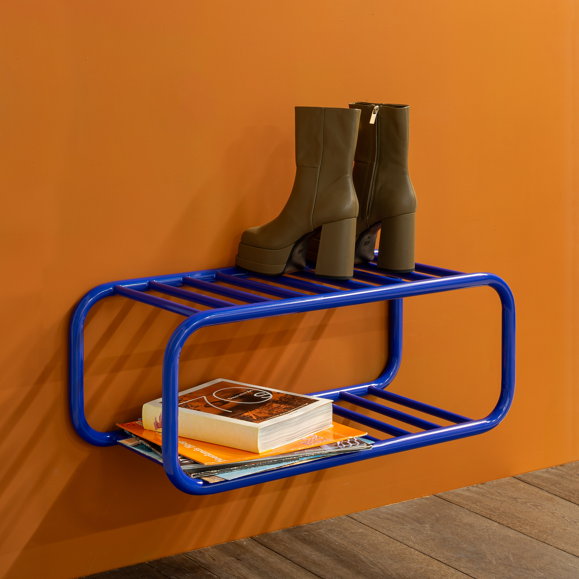 Flash - Skohylde i marineblå metal