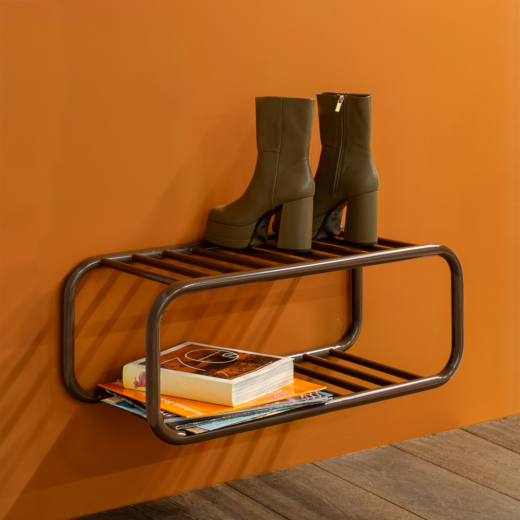 Flash - Skohylde i brun metal