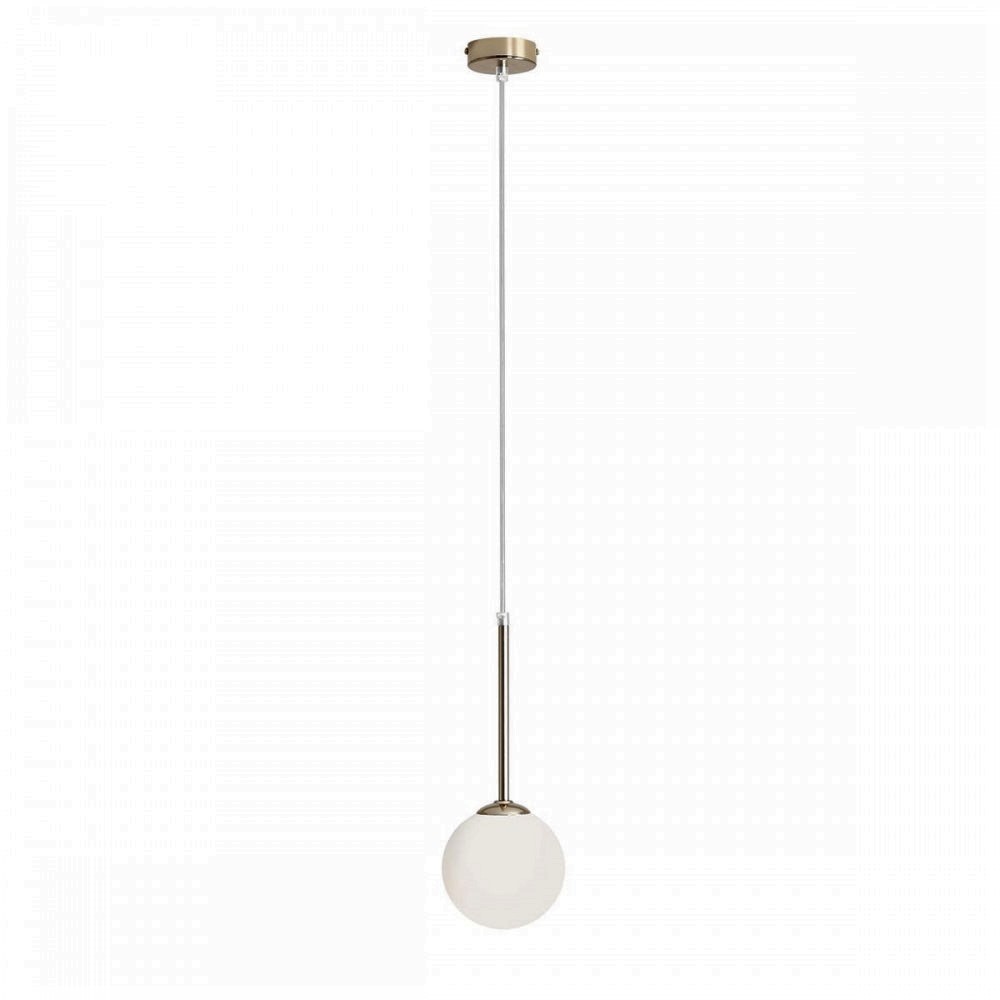 Stick - Loftlampe i guld og glas, ø 14 cm. kuppel