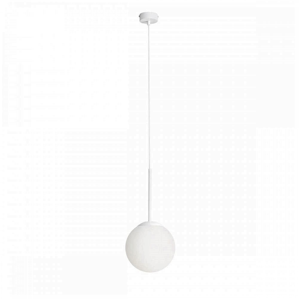 Stick - Loftlampe i hvid metal og glas, ø 20 cm. kuppel