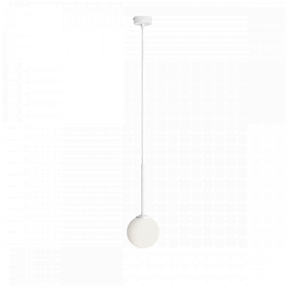 Stick - Loftlampe i hvid metal og glas, ø 14 cm. kuppel