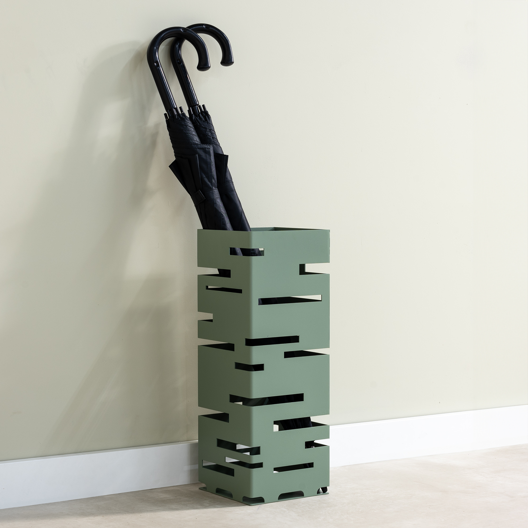 Pico - Paraplyholder i støvet grøn metal