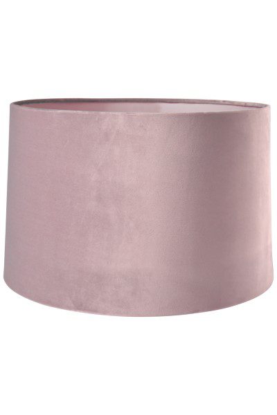 Lampeskærm rosa velour - stor