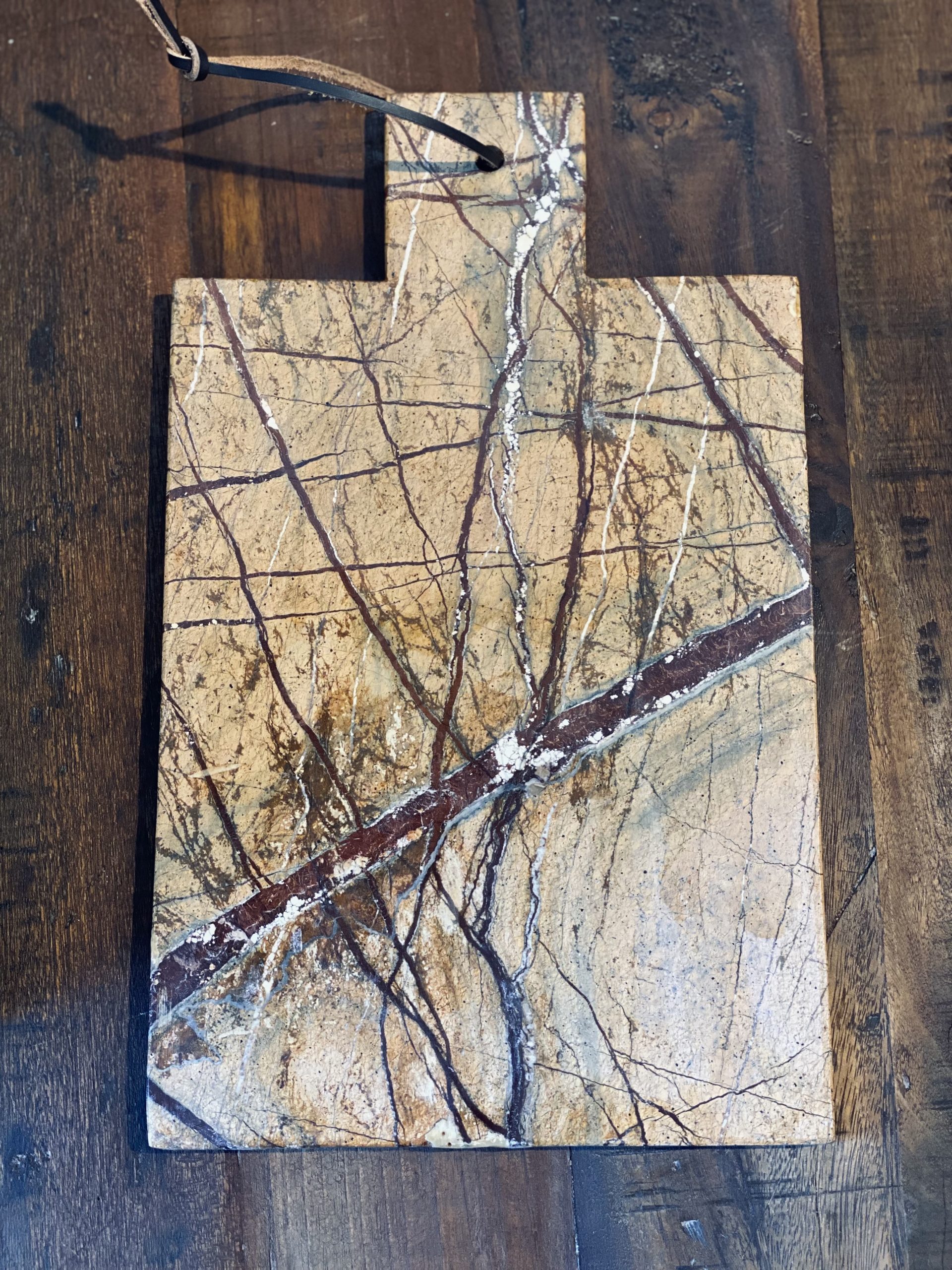 Skærebræt, marmor - "Caramel" - stor