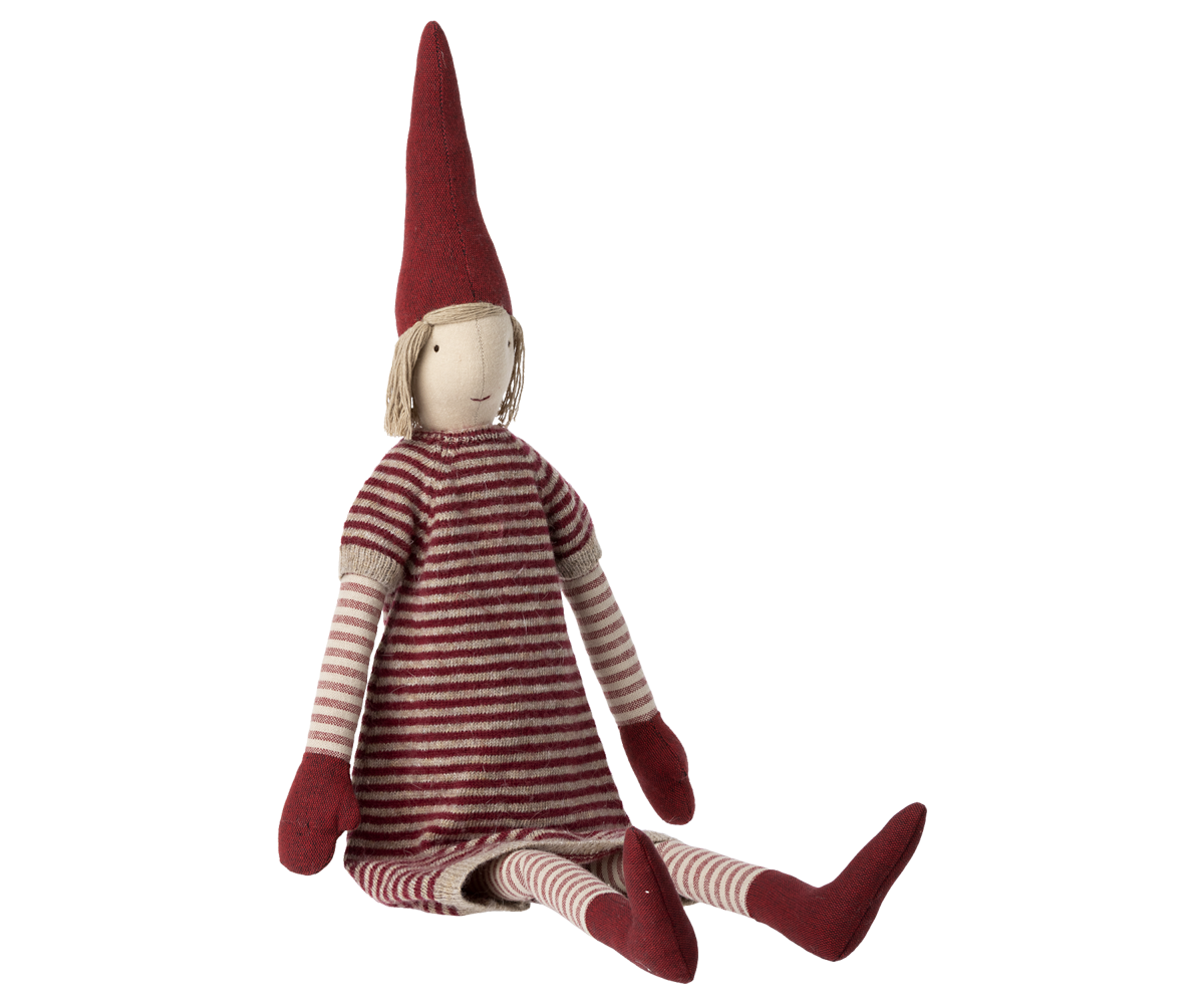 Maxi nisse - Pige - rødstrikket kjole(2022)