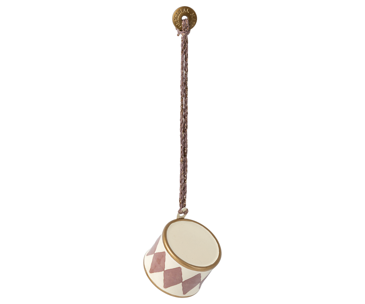 Ophæng - Lille metal tromme, lys lilla