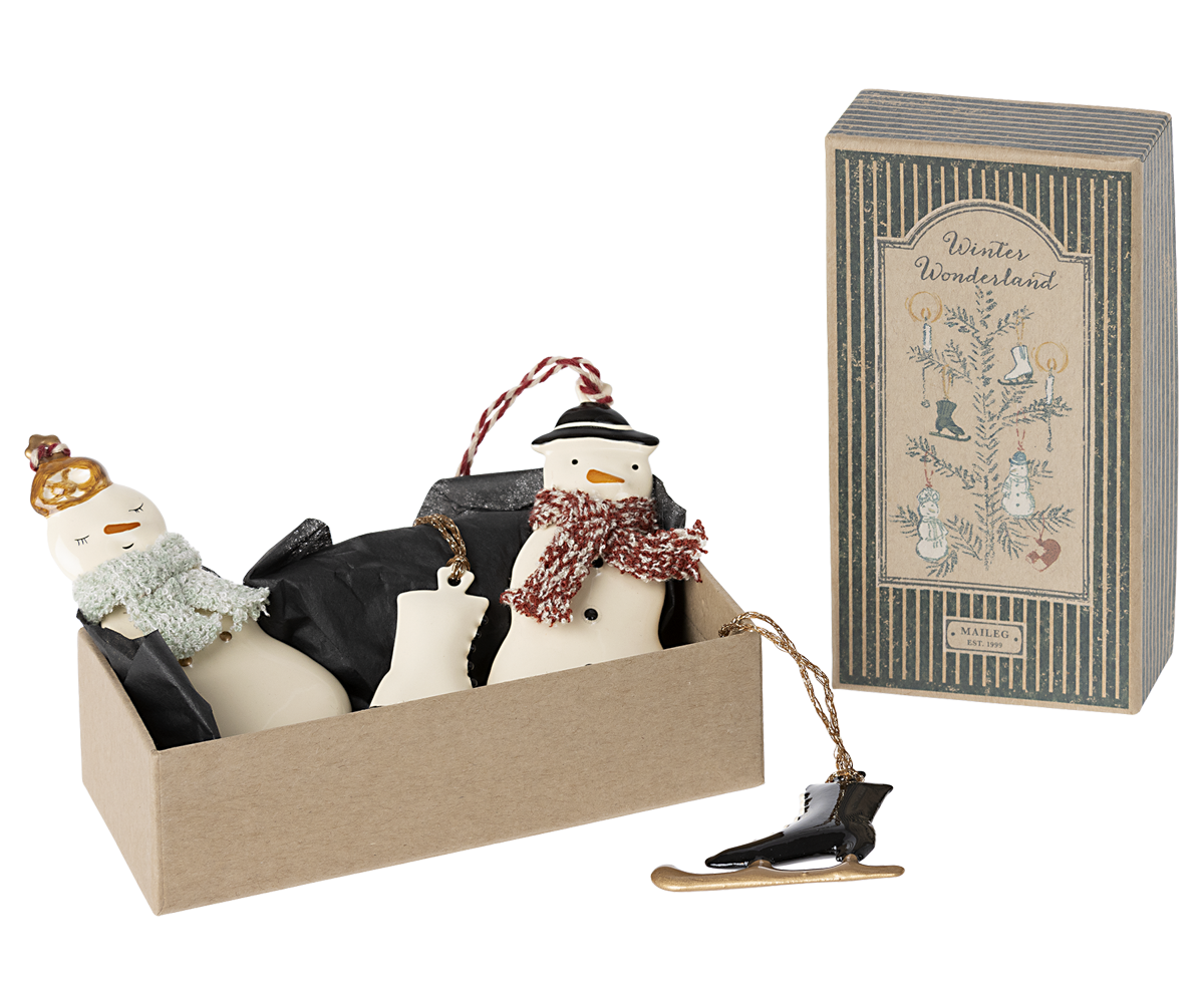 Metalophæng sæt af 4 - Winter wonderland