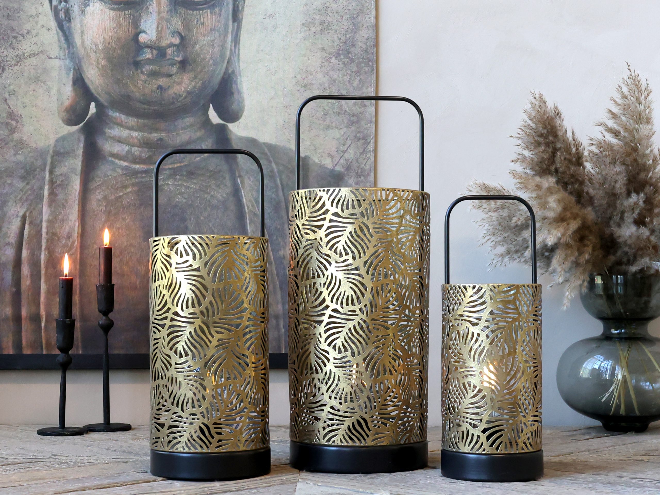 Lanterne m. mønster -Inkl. pære - Small