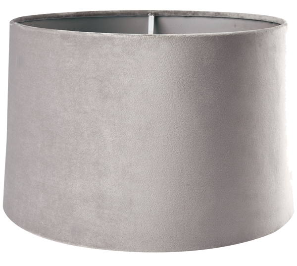 Lampeskærm grå velour - lille