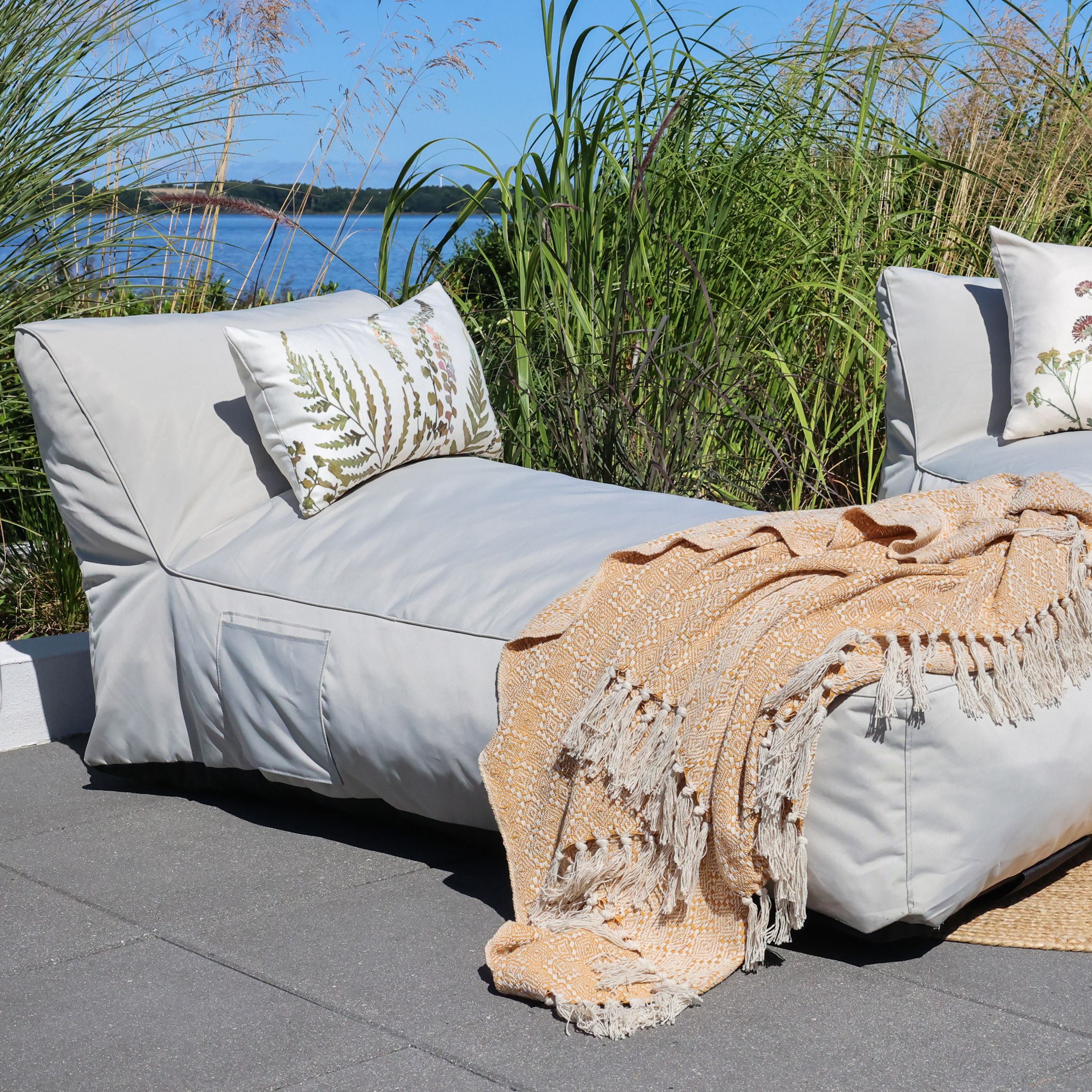 Lounge Daybed til udendørs - beige