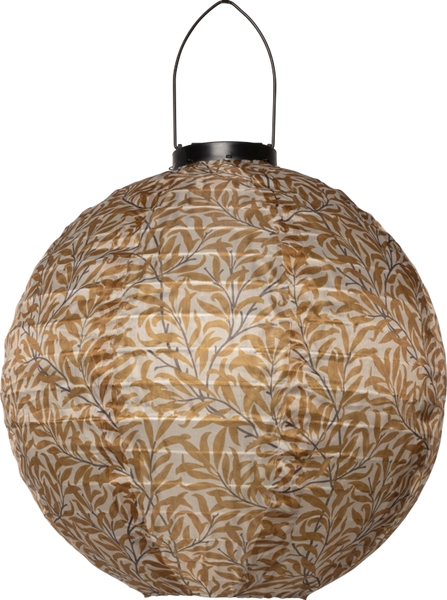 Lanterne m. solceller rund, okker
