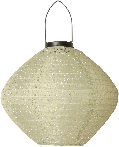 Lanterne m. solceller snurretop, lys grøn