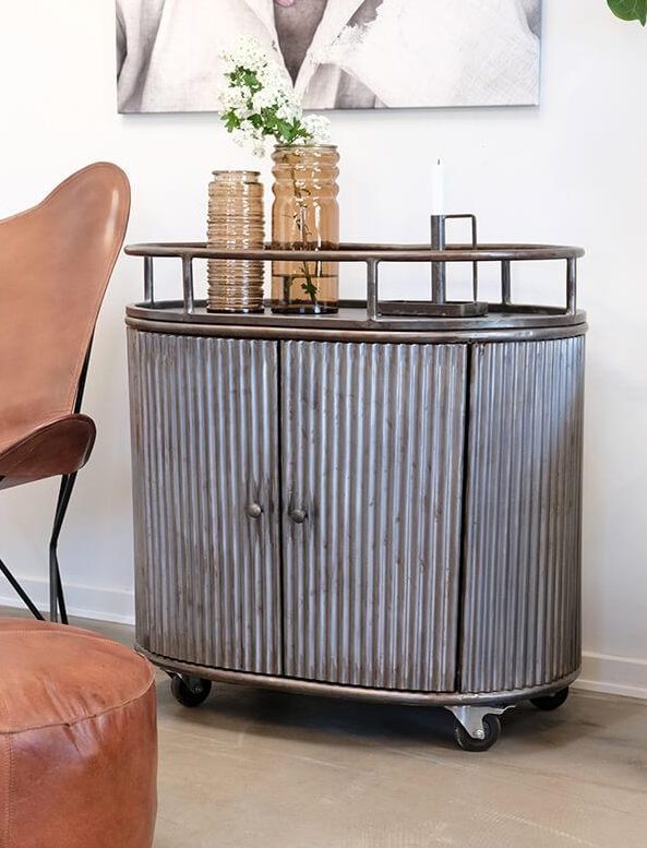 Rustik barvogn i jern