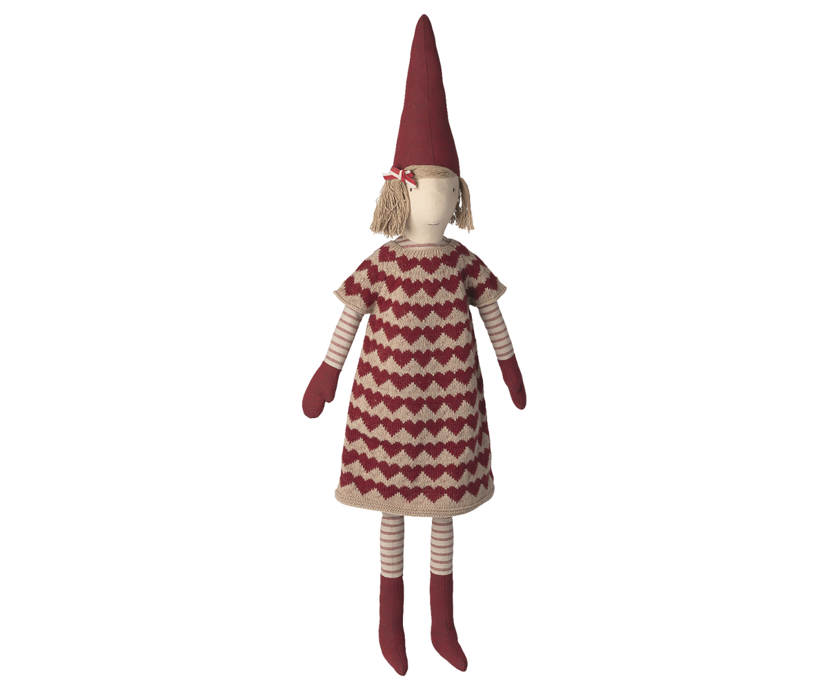 Nisse - Str. 5 - Pige - Strikket kjole - 2025 NYHED