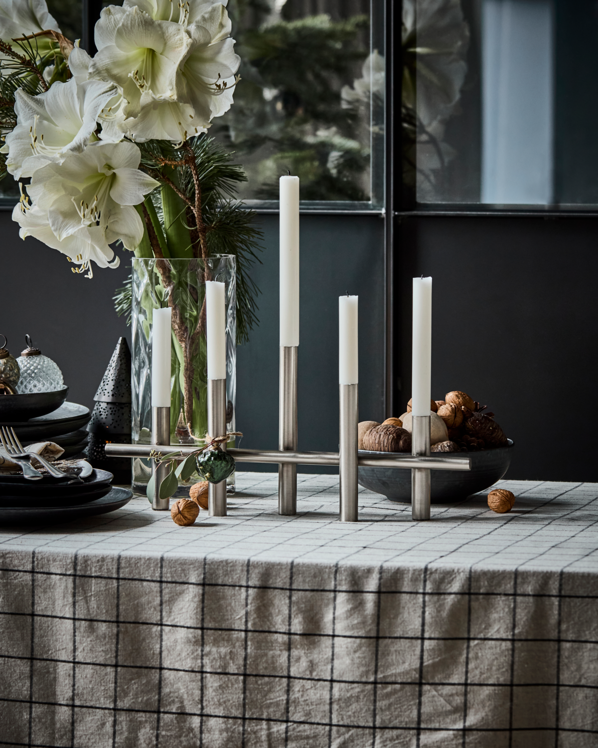 Lysestage - Maxi45 - Antik sølv