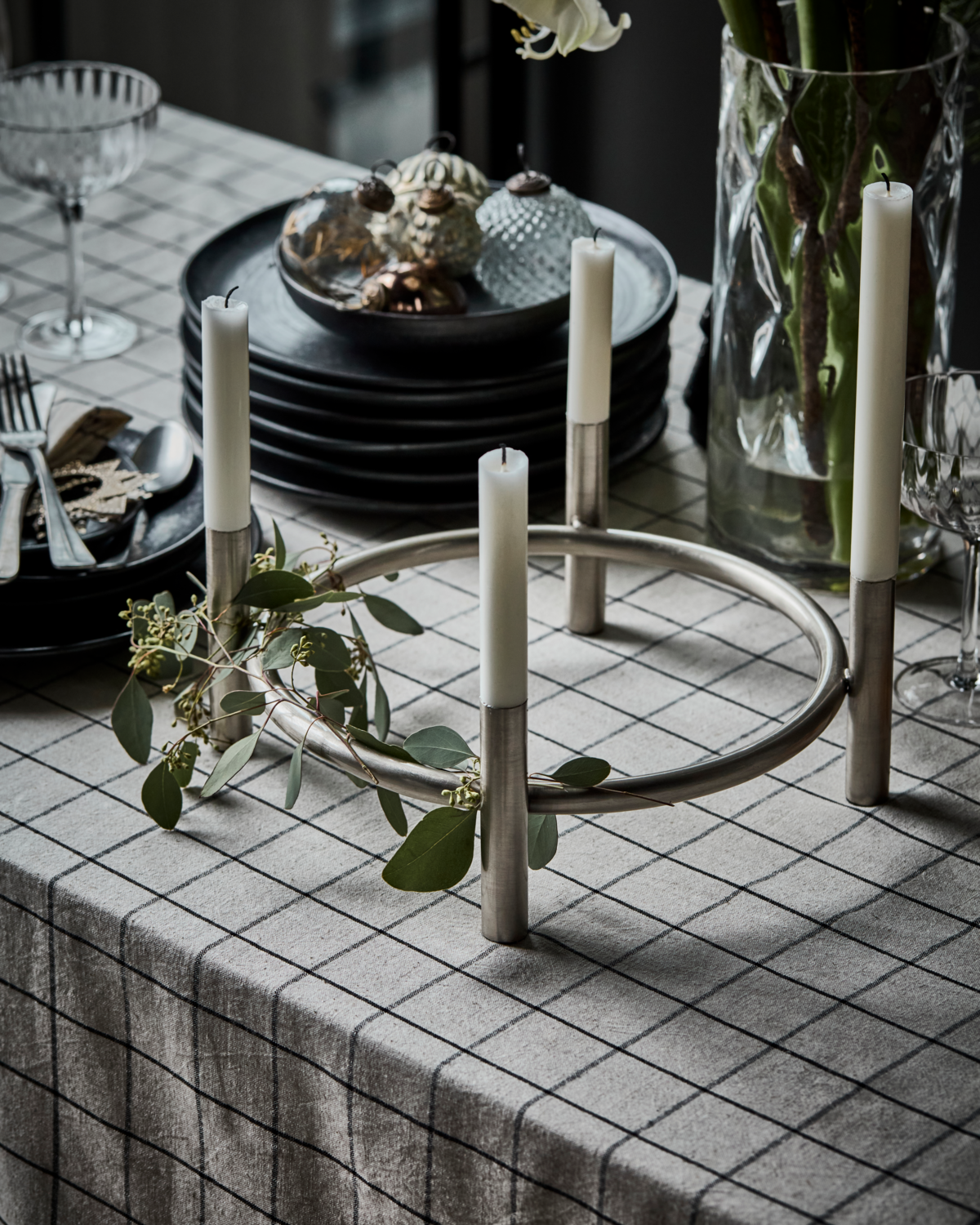 Lysestage - Maxi, Advent - Antik sølv