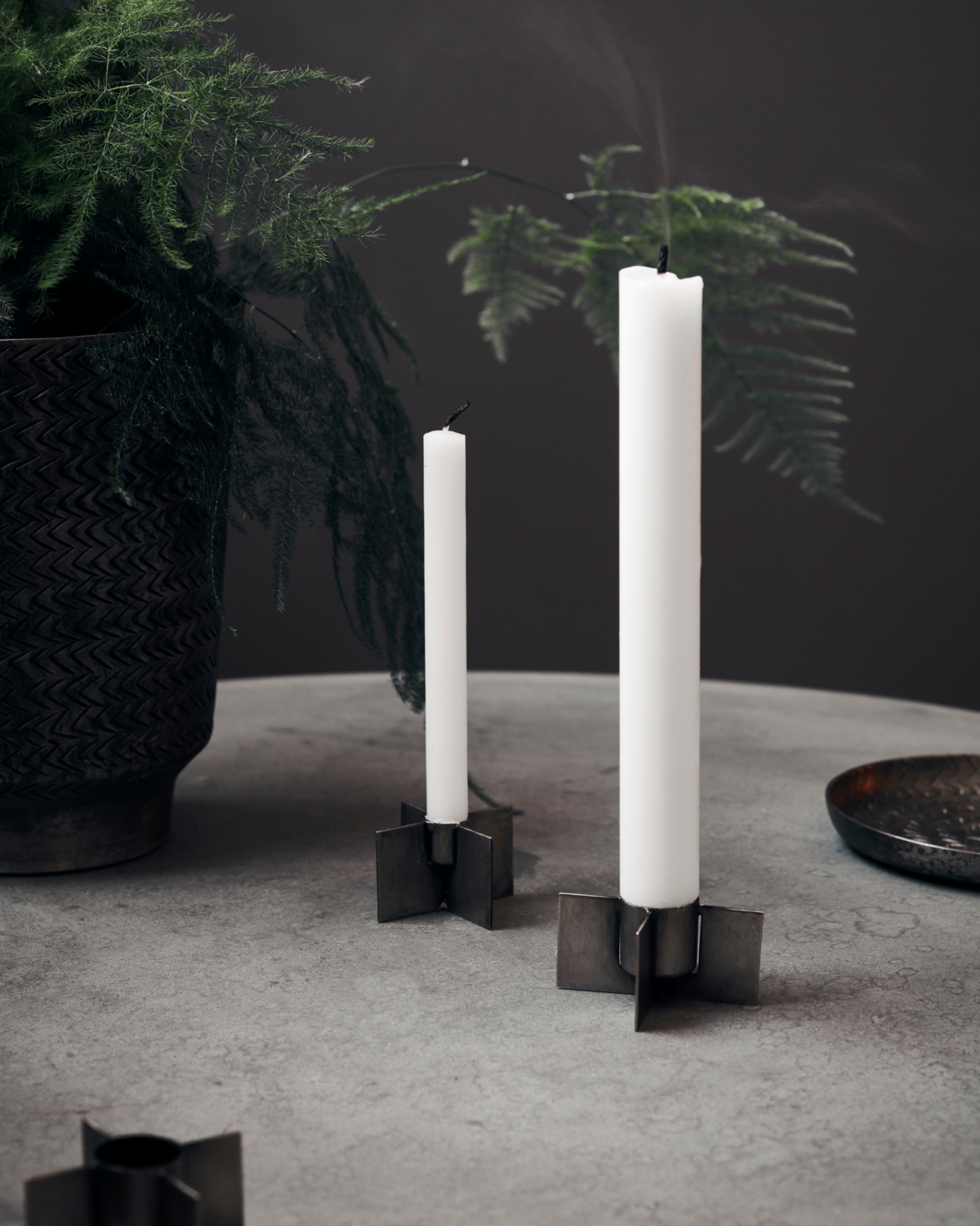 Lysestage, Wing, Rå jern