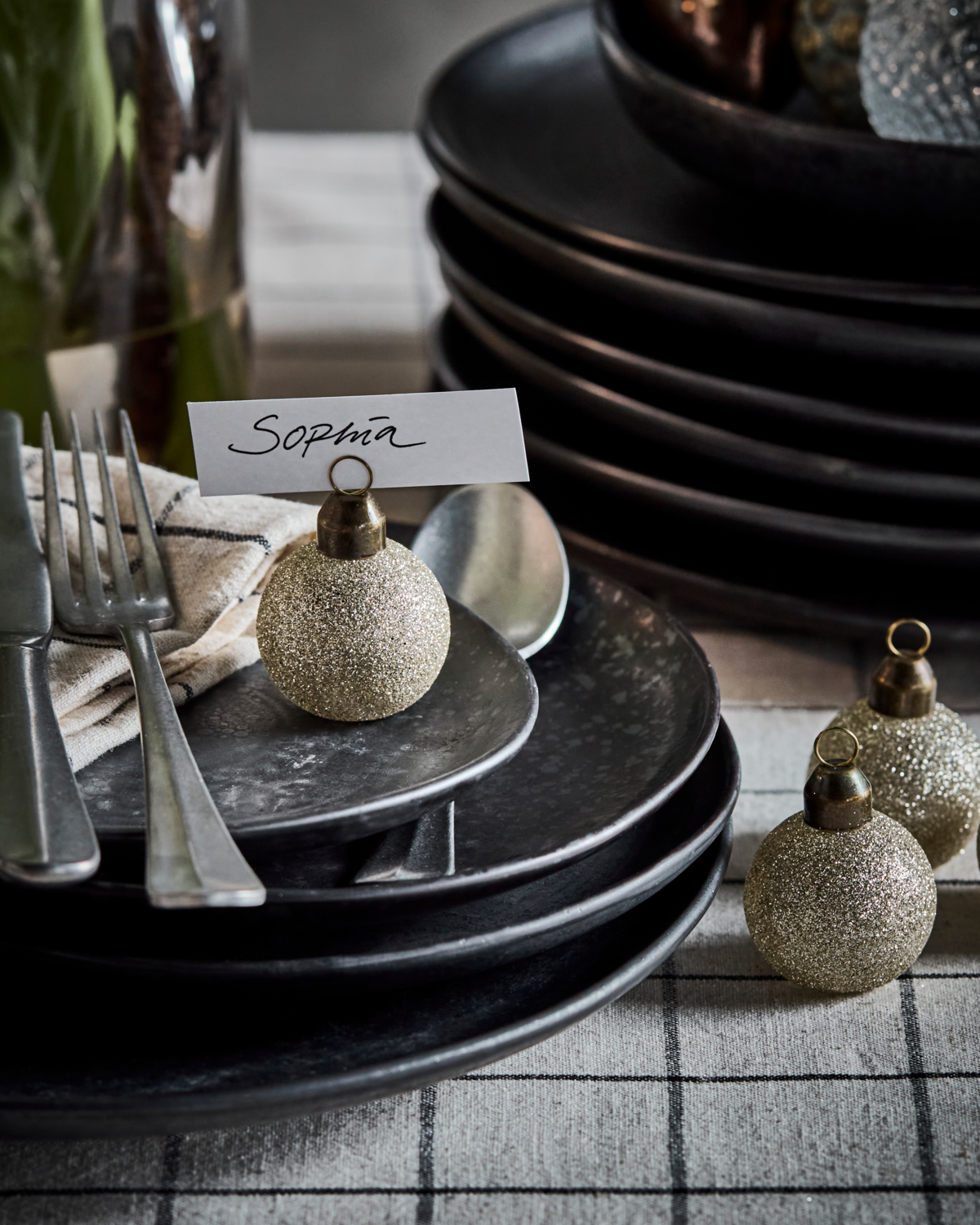 Kortholder - sæt med 6 stk. - Champagne