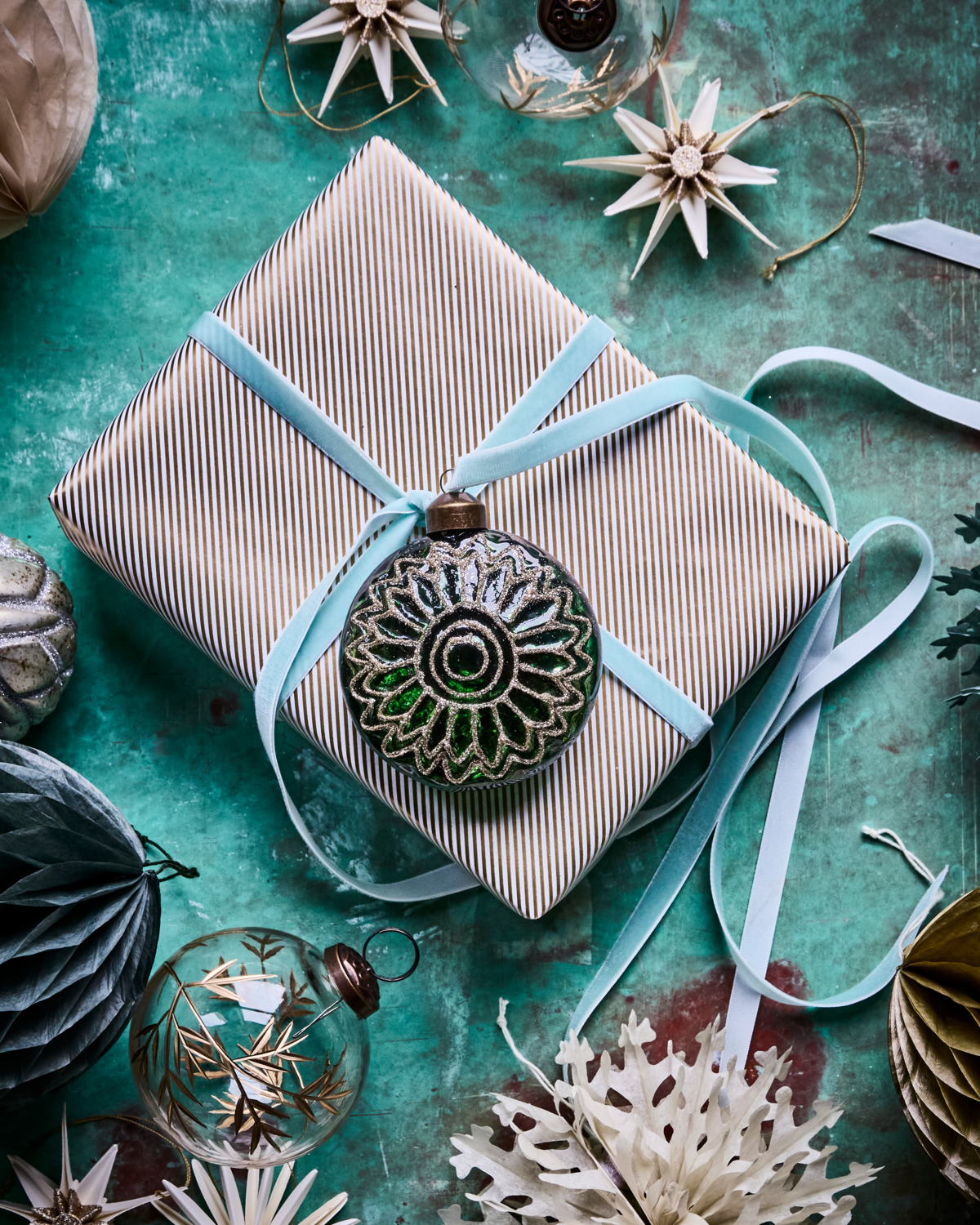 Julepynt - Circulo, Grøn - Sæt m. 4 stk.