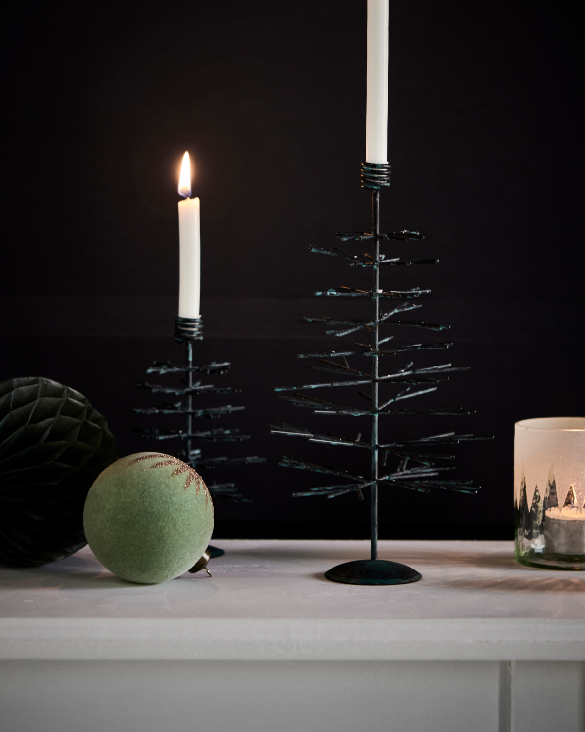 Lysestage, Juletræ - Sæt af 2