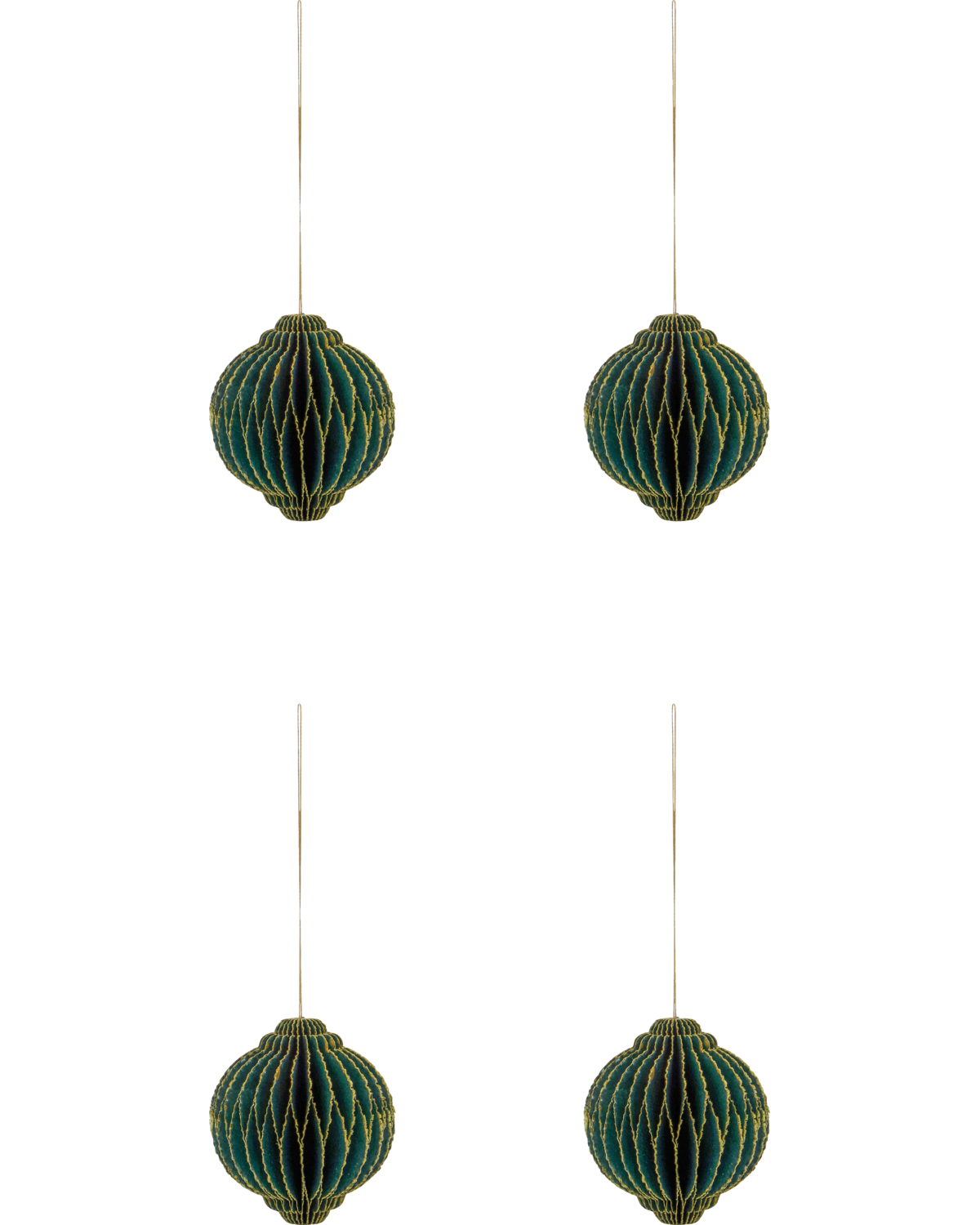 Julepynt, Mellem- Grøn - 4 stk.