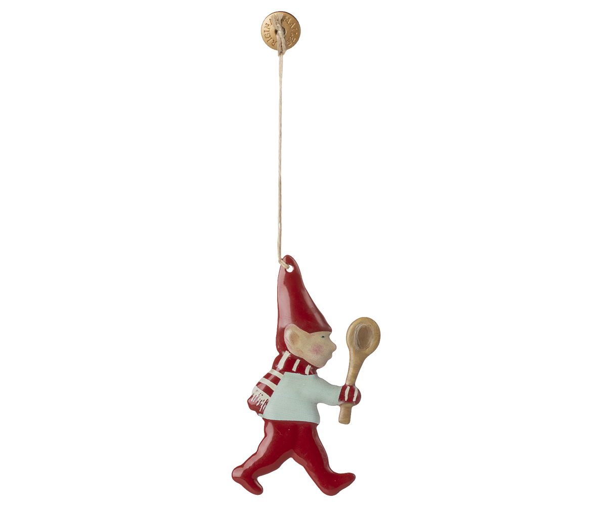 Metal ornament, Nisse - Ske