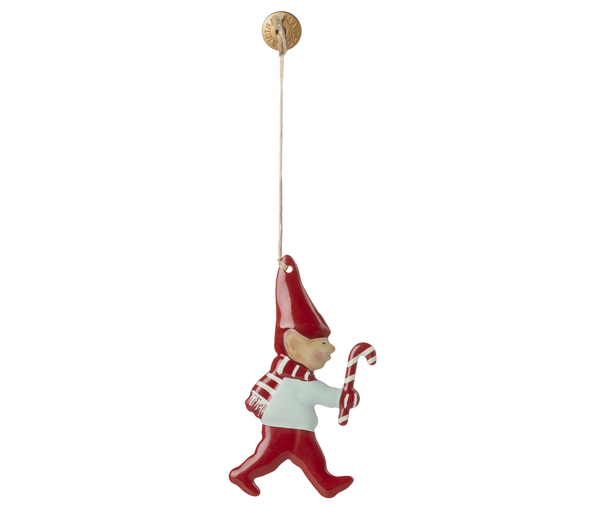 Metal ornament, Nisse - Sukkerstok