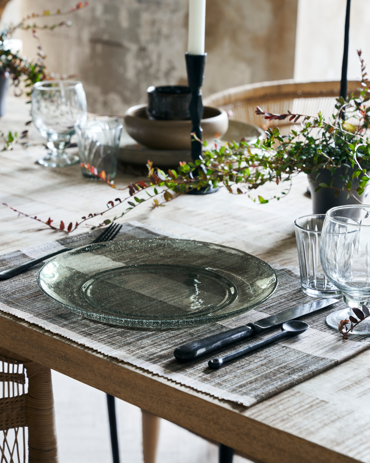 Middagstallerken, 2 stk HDRain, Grøn