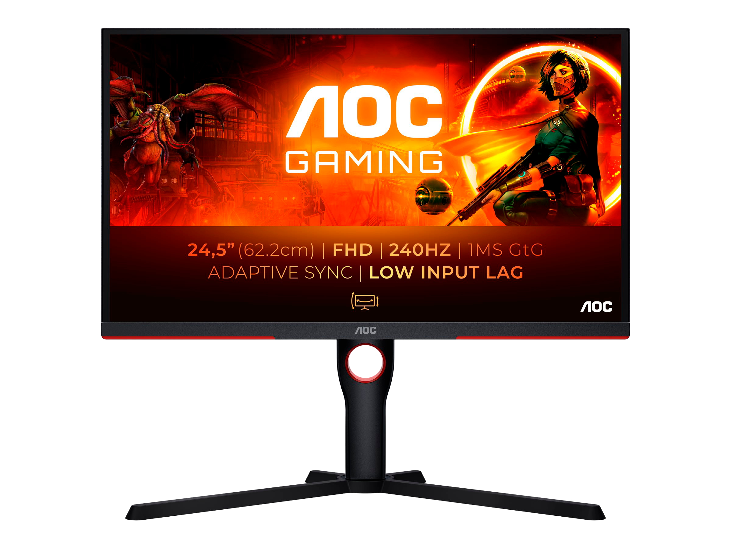 Gaming Skærm AOC 25G3ZM &bull; 25" VA &bull; 240Hz &bull; Full HD Høj hastighed & Ergonomi