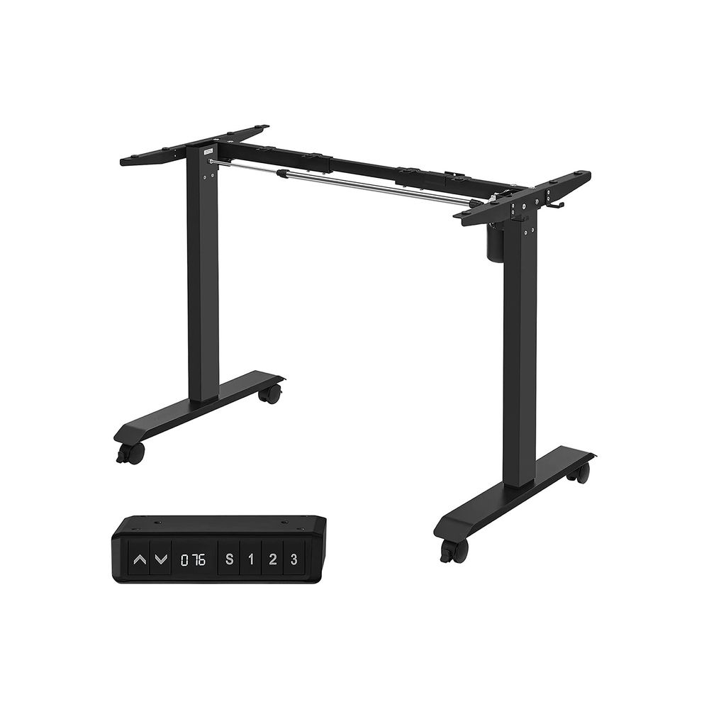 Hæve sænkebord uden bordplade (Skrivebordsstel sort)