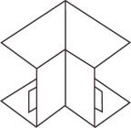Indvendigt hjørne 40x60 mm antrazit sort (RAL 9011) f/LF40060