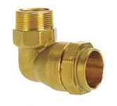 Isiflo 20 mm x 1/2" vinkel 90Â° med nippel, messing, PN16