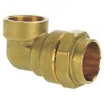 Isiflo 20 mm x 1/2" vinkel 90Â° med muffe, messing, PN16