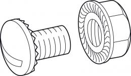 Skrue M6x10mm Rund Hoved Elfz.