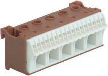 Klemblok fase 1+5 brun qc