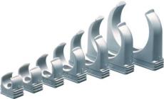 Rørholder lysegrå 16 mm., for plastrør