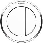 Geberit tryk Omega10 til dobbelt tryk, pneumatisk, Betjening på møbel. Hvid