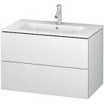 Duravit L-Cube vaskeskab hvid højglans Med 2 skuffer, passer t. Starck vask 635411000