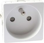 LK FUGAÂ® Stikkontakt 2 polet med pindjord 1,0 modul, hvid