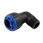 Isiflo SPRINT vinkel med nippel 63 mm x 2''. 90Â°. PN16. komposit