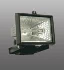 Halogenprojektør 150w sort IP44 (halogenrør bestilles særskilt)