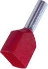 isoleret dobbelt ledningstylle rød 2x1,0 mm2 - terminalrør