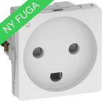 LK FUGAÂ® Stikkontakt m/jord + Ledelampe 1,0 modul hvid