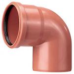 PP-bøjning 110mm, 87,5Â° EN1852-1