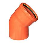 PP-bøjning 110mm, 45Â° EN1852-1